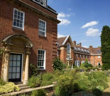 St Hugh's college, Oxford in summer